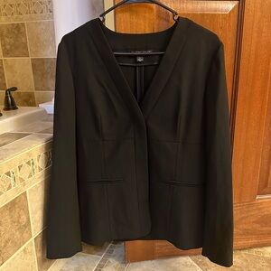 Lafayette 148 Black Collarless Blazer Evening Jacket